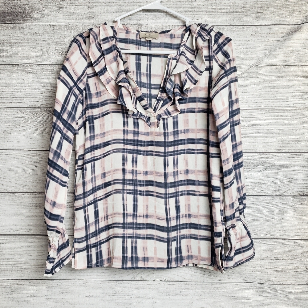 Loft Outlet Plaid Top‎ Womens XXSP